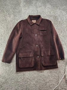 Ralph Lauren Dry Goods Faux Suede Dark Brown Oversized Field Barn Jacket LARGE - Picture 1 of 18