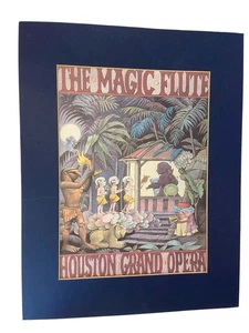 Die Zauberflöte Poster Maurice Sendak Kunst Houston Grand Opera mattiert 10,5"x 14" - Bild 1 von 7