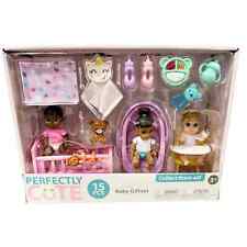 Perfectly Cute 4" Baby Dolls x 3 Plus Accessories 15pc Gift Set New in Box 