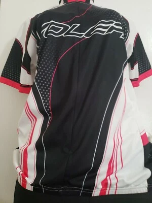 Camiseta Voler Raglan Free Ride Crew Cut ciclismo/corrida LG unissex preta/vermelha/branca - Imagem 1 de 4