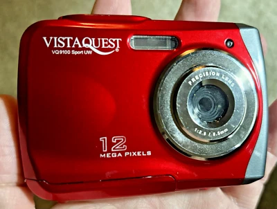 Compact Digital Camera Red (#b18) VistaQuest VQ9100 Sport UW 12 Megapixel - Image 1 of 4