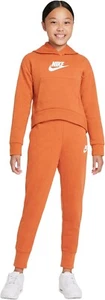 Nike Sportswear Club Fleece Girls' Hoodie (Burnt Orange) Size XS - Picture 1 of 3