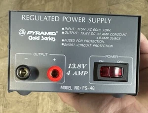 Pyramid PS-4G 3.5 Amp Regulated 13.8 Volt DC Power Supply 13.8v Gold Series - Zdjęcie 1 z 7