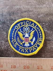 Vintage Official US Taxpayer Sew On Patch FREE SHIPPING - Picture 1 of 2