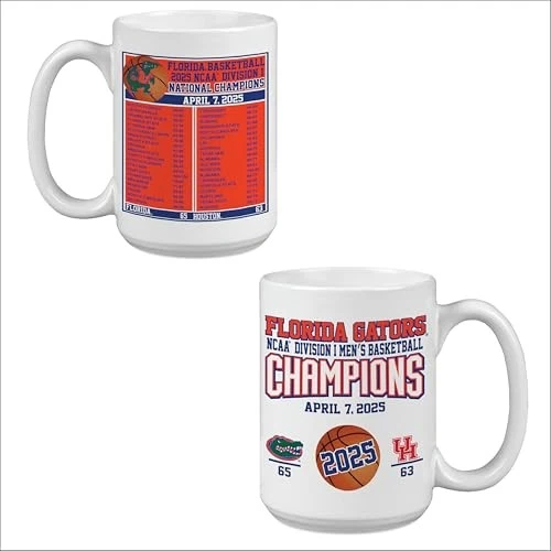 Taza blanca de coleccionista del Campeonato Nacional de la NCAA Florida Gators 2025 15 oz Foto 1 de 1
