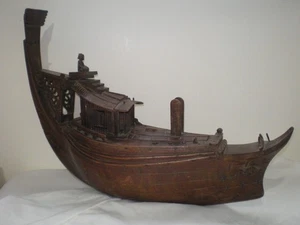 Modelo de madera de exportación china de 20" bote de arroz chatarra sentado Buda estatua Feng Shui - Imagen 1 de 18