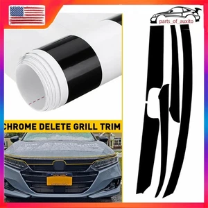 For Honda Accord 2021 2022 Front Grille Chrome Delete Precut Vinyl Blackout Trim - Picture 1 of 12