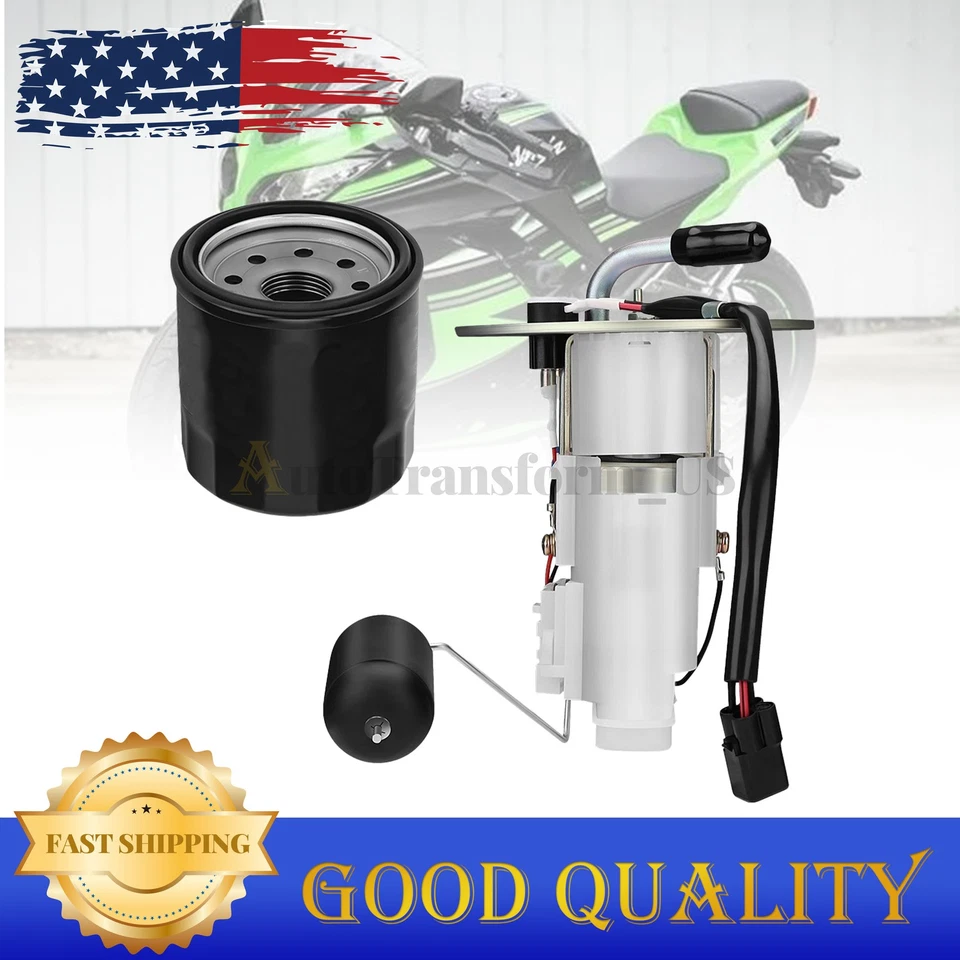 NEW Fuel Pump W/Oil Filter For Kawasaki Ninja 300 EX300 2013-2017 49040-0713 Foto 1 de 4