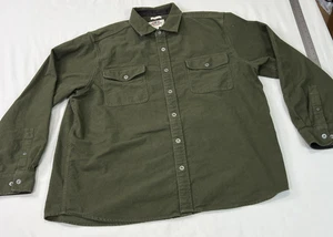 Field & Forest Shammy Shirt Mens XL Green HWY 8 Snap Front Outdoor Long Sleeve - Picture 1 of 10