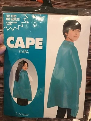 Capa verde azulado/azul para niños y adultos talla única pieza - nueva  Foto 1 de 2