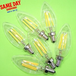 6x E12 110V Bulb LED Lamp 4W Edison Retro COB Candle LED Bulb Light Warm Yellow - Picture 1 of 1
