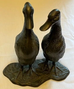 Pair of Ducks Bronze MCM Vintage Figure Sculpture - Picture 1 of 4