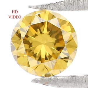 0.25 CT Natural Loose Round Cut Diamond 3.90 MM Yellow Color Round Diamond KQ668 - Picture 1 of 8