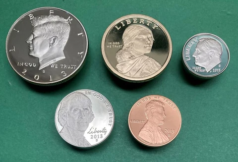2013 5 coin Gem BU Clad Proof Set High Value Cover