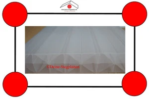 Stegplatten, Doppelstegplatten, Hohlkammerplatten 16 mm, X-Struktur, opal-weiß - Bild 1 von 8