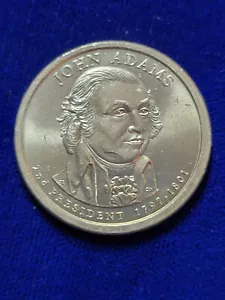 🌟 2007-P $1 John Adams Dollar {UNC} - DOUBLED EDGE LETTERING ERROR (1 Coin) - Picture 1 of 5