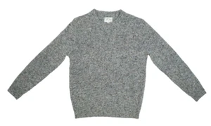 J Crew Donegal Irish 100% Wool Grey Knit Long Sleeve Pullover Sweater Womens S - Picture 1 of 12