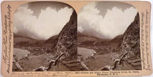 Martinique.St. Pierre par le Sud.Antilles.Silen.Vulkan.Eruption.Stereo Foto 1902 - Bild 1 von 2