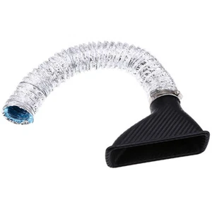New Carbon Fiber Look Car Racing Front Bumper Turbo Intake Pipe Air Funnel Kit - Picture 1 of 12