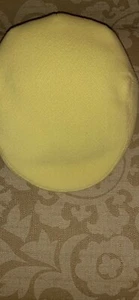 BURBERRY Pale Yellow Newsboy 100% Wool Cabbie Hat Sz: M Authentic Cap - Picture 1 of 8