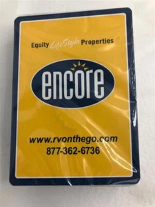 Encore Recreational Vehicle Campground Playing Card Deck SEALED Yellow Color - Picture 1 of 1