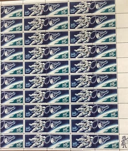 Full Sheet of 1967 Five Cent Accomplishments in Space SC#1331-32 MNH - Picture 1 of 1