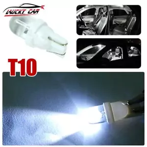 10Pcs LED White T10 5W 194 168 158 W5W 501 Car Side Wedge Light Bulbs Trunk Lamp - Picture 1 of 15