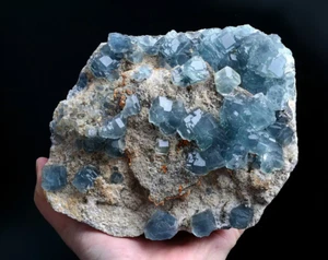 2217g NATURAL Rare Blue Green Cubic Phantom Window FLUORITE Mineral Specimen - Picture 1 of 8