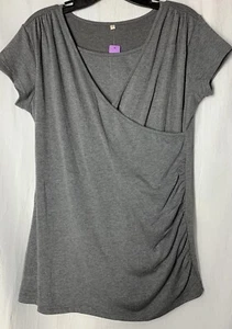 NEW Ecavus Women's Ruched Side-Shirred Nursing Breastfeeding Tee Shirt Medium - Picture 1 of 6
