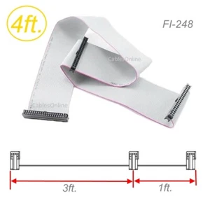 CablesOnline 48 inch 40-Pin IDE Dual Drive Flat Ribbon Cable, FI-248 - Picture 1 of 2