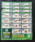 Subway Coupons 4 Sheets. 56 Coupons Total. Expires 6/25/2023