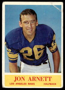 1964 Philadelphia 85 Jon Arnett  Los Angeles Rams  Football Card POOR