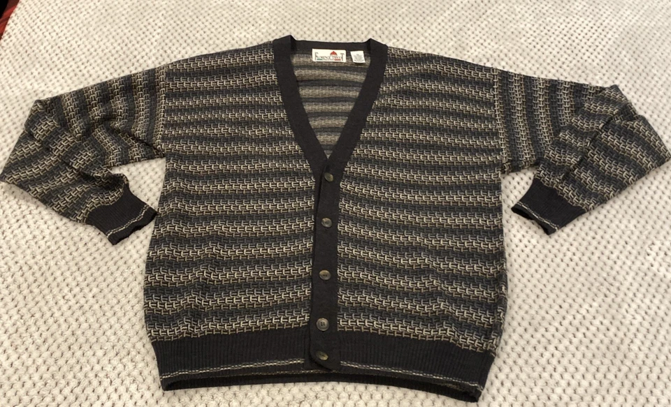 Cárdigan de Colección Florencia Tricot Cuadros Abuelo Suéter Hecho en Italia Mediano Foto 1 de 4