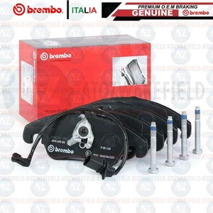 FOR AUDI A6 A7 Q5 FRONT GENUINE BREMBO BRAKE PADS WIRE SENSOR P85145 - Picture 1 of 2