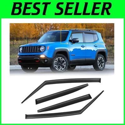 Viseras de ventana Jeep Renegade 2015-2024 - Mejora la comodidad con protección contra la intemperie Foto 1 de 4