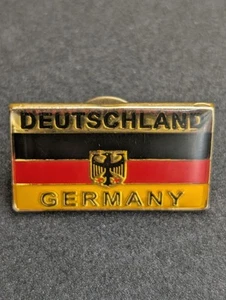 Germany Eagle Flag Rectangular Hat Cap Lapel Pin - Picture 1 of 7