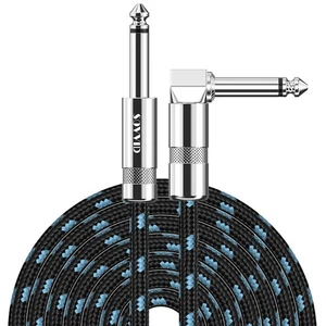 Sovvid 20FT Instrument Cable - Electric Guitar & Bass Guitar Cable with Right... - Picture 1 of 7