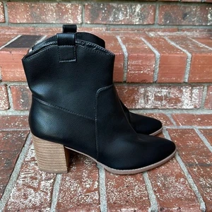 Dolce Vita schwarze Toro-Stiefeletten mit seitlichem Reißverschluss und gestapeltem Absatz Damengröße 10 - Bild 1 von 8
