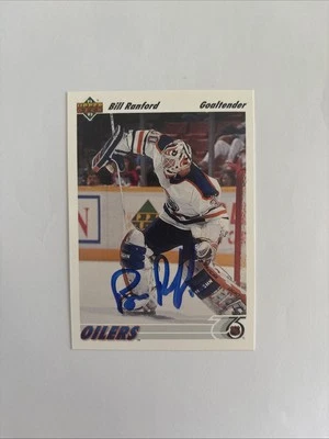 1991 Bill Ranford Upper Deck Auto - Image 1 of 2