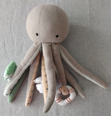 Juguete de actividad para bebé pulpo vida marina cajón y niños - CAJA Y BARRIL 12" gris Foto 1 de 4