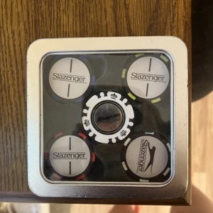 Brand New Snap - On Slazenger Golf Ball Spot Markers In Tin - Picture 1 of 2