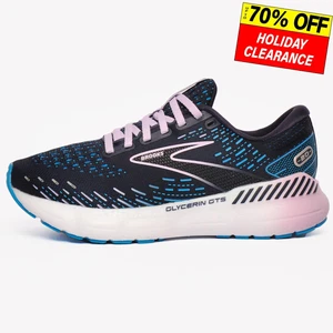 Brooks Glycerin GTS 20 Womens Premium Running Shoes Gym Fitness Trainers Navy