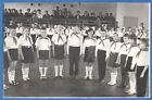 Beautiful girls and boys in school uniform Pioneers Vintage photo