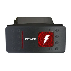 POWER 561SR Rocker Switch 12V ON/OFF LED RED WATERPROOF MARINE BOAT - Imagen 1 de 1