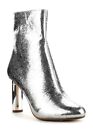 New Women Solid  Snakeskin Almond Toe High Heel Tailored Boot Pump Shoes 5-10