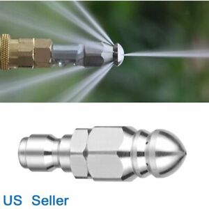 1/4 INCH Drain Nozzle Pressure Washer Sewer Pipe Cleaning Jetter Hose Tool Drain