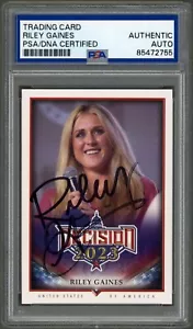 Riley Gaines SIGNED 2023 Decision Swimmer Political Activist Auto PSA DNA COA - Picture 1 of 2