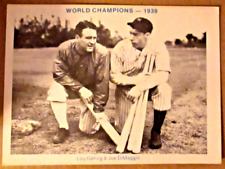 TCMA Yankees large5.5x4 cards 1936Rookie Joe DiMaggio, 1939 Lou Gehrig readbelow