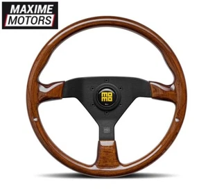 Volante MOMO MONTECARLO HERITAGE WOOD legno di mogano 35cm razze nere - Imagen 1 de 4