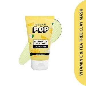 SUGAR POP Vitamin C & Tea Tree Clay Mask for fresh glowing skin l 50 gms - Picture 1 of 5
